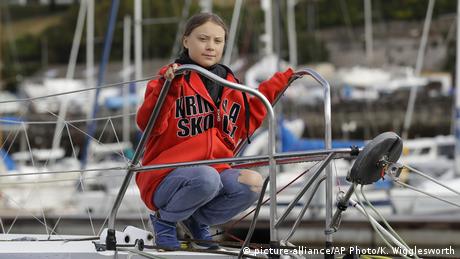 Greta Thunberg a bordo del Malizia II