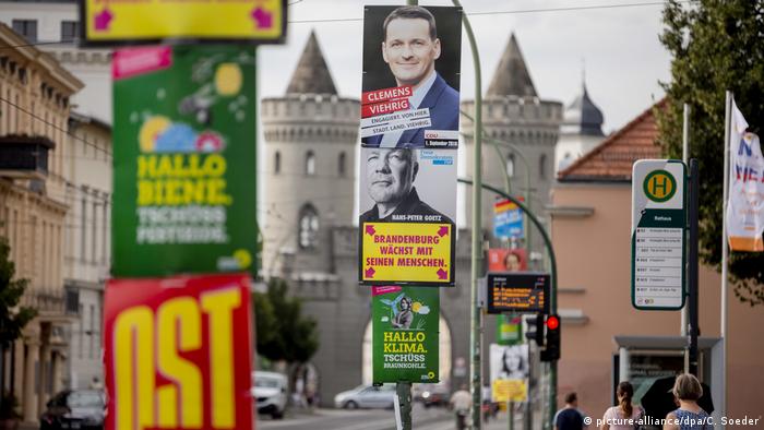 Wahlplakate zur Landtagswahl in Brandenburg (picture-alliance/dpa/C. Soeder)