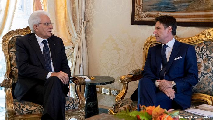 Italiens Präsident Mattarella trifft Premierminister Conte im Quirinal Palace in Rom (Reuters/F. Ammendola)