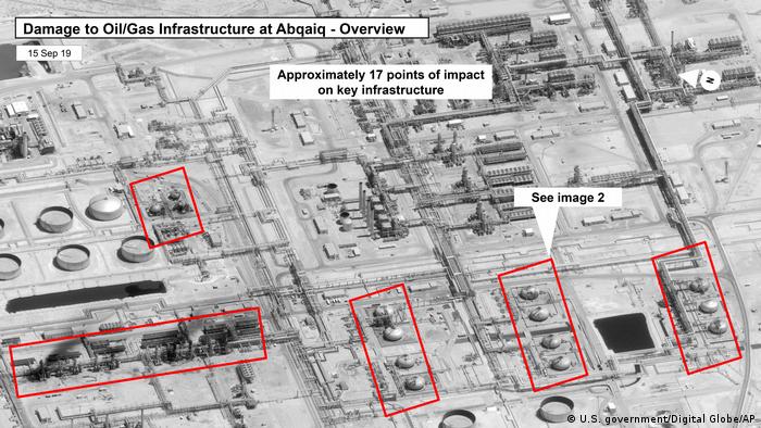 Imagens de satélite da usina de processamento de Abqaiq mostram danos do ataque realizado por drones