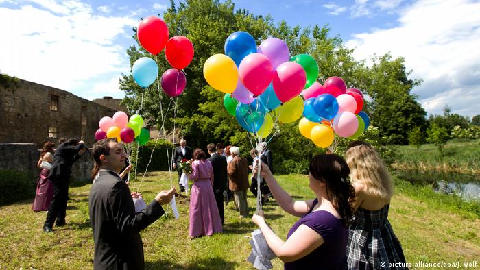 Воздушные шары на свадьбе
