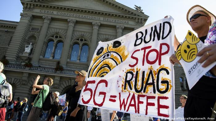 Manifestación en Suiza contra la implantación del 5G | Europa al ...