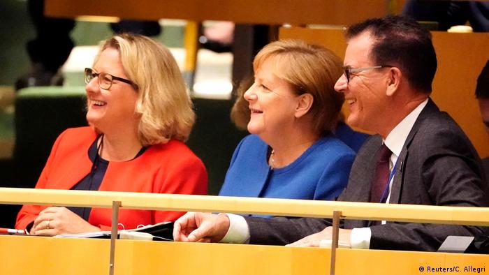 La canciller alemana, Angela Merkel, en la cumbre de la ONU en Nueva York (23.09.2019).