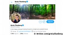 Twitter Greta Thunberg, schwedische Klimaaktivistin | Biografie Update Trump-Zitat