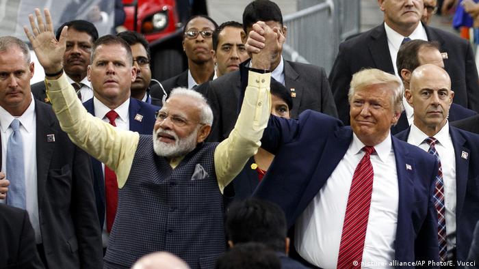 India's PM and the US President holding hands