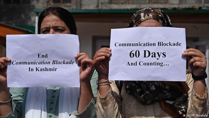 Indien Protest von Journalisten in Kaschmir 