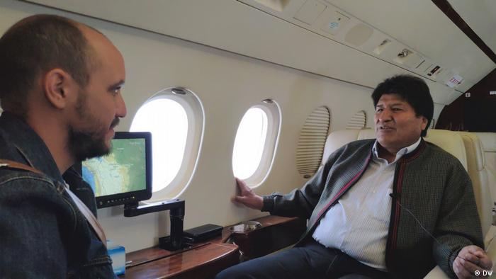 Bolivien Präsident Evo Morales im DW Interview mit Diego Gonzalez (DW)