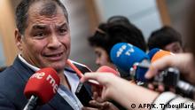 Belgien PK Rafael Correa im EU-Parlament