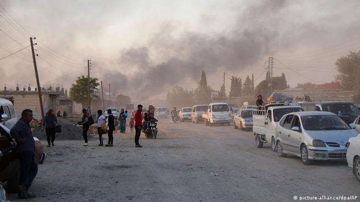 Syrien Ras al Ayn Militäroffensive der Türkei in Nordsyrien (picture-alliance/dpa/AP)