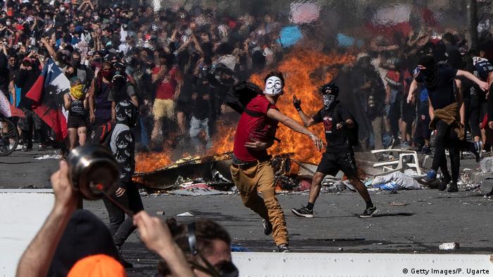 Protestas contra el gobierno en Chile. (22.10.2019).