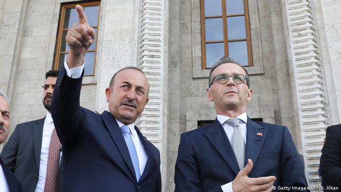 Türkei Ankara Außenminister Cavusoglu und Maas (Getty Images/AFP/A. Altan)