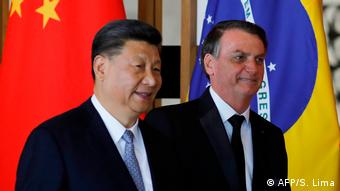 Brasilien BRICS-Treffen Xi Jinping, Jair Bolsonaro (AFP/S. Lima)