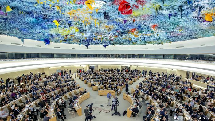 Schweiz l UN Human Rights Council - Menschenrechtsrat (picture alliance/AP Photo/M. Giradin)