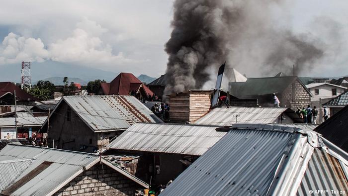 DR Kongo Goma Flugzeugabsturz (AFP/P. Tulizo)