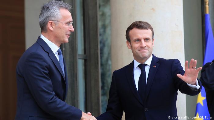 Paris Macron und Stoltenberg (picture-alliance/AP/M. Euler)