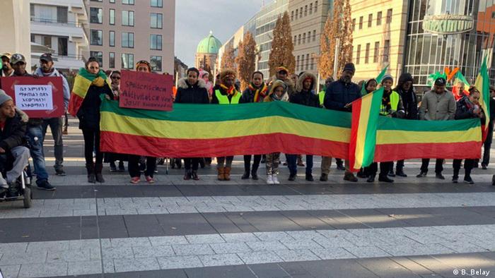 Protest gegen Jawar Mohammed in Nürnberg (B. Belay )