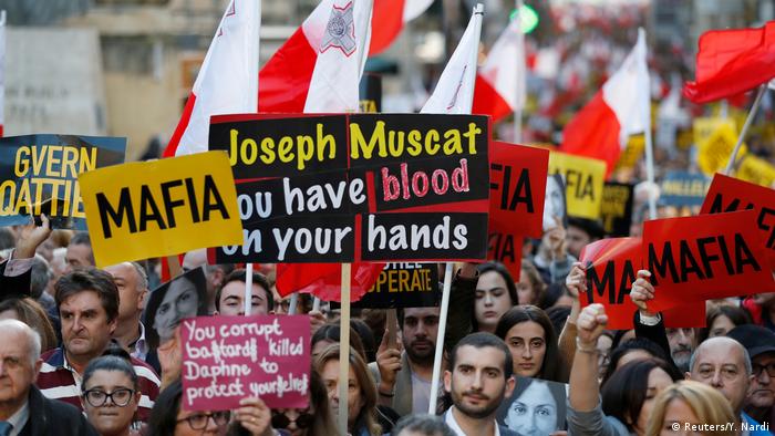 Malta'da Muscat'a karşı protesto gösterisi