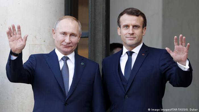 Frankreich Normany Four-Gipfel in Paris | Wladimir Putin und Emmanuel Macron