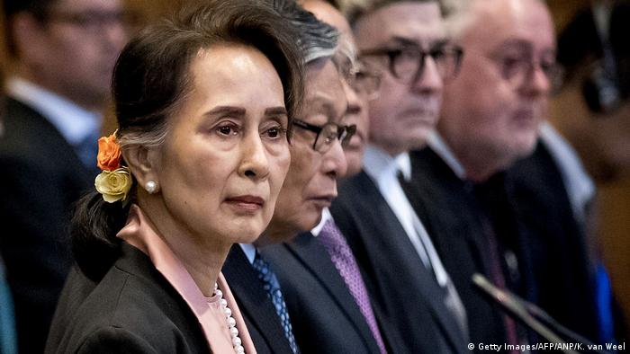 Niederlande Den Haag Aung San Suu Kyi vor dem Internationalen Gerichtshof (Getty Images/AFP/ANP/K. van Weel)