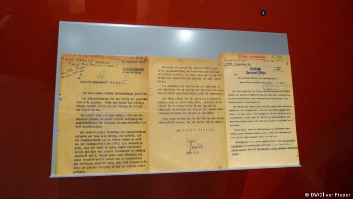 Във военния музей в Бастон, Белгия, е изложена тайната заповед на Хитлер за започване на офанзивата в Ардените