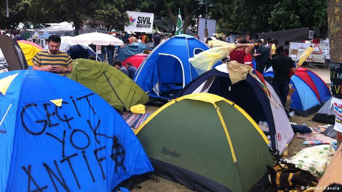 Tents at the Gezi Park protests in 2013 (Osman Kavala)