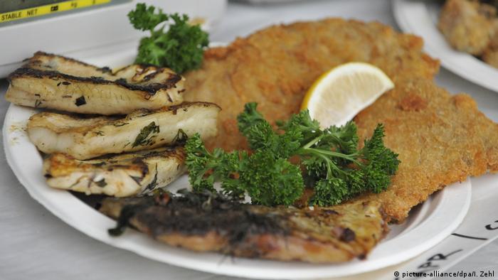 Traditional Czech carp meal