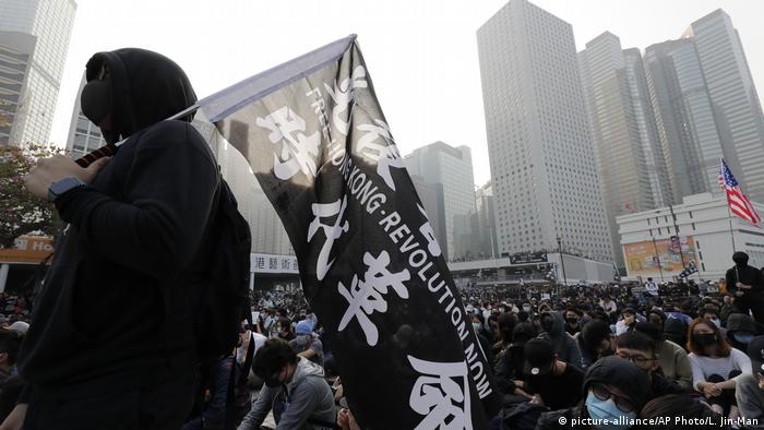 Hongkong Uighuren Proteste (picture-alliance/AP Photo/L. Jin-Man)