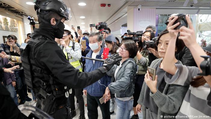 Hongkong Proteste in Einkaufszentrum