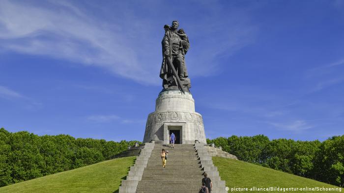 The Soviet War Memorial in Berlin was built to commemorate the 80,000 Soviet soldiers who died in WWII. 