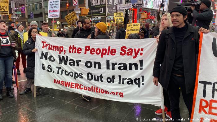 USA New York | Protest gegen US-Krieg mit dem Iran (picture-alliance/dpa/Rainmaker Photo/MediaPunch)