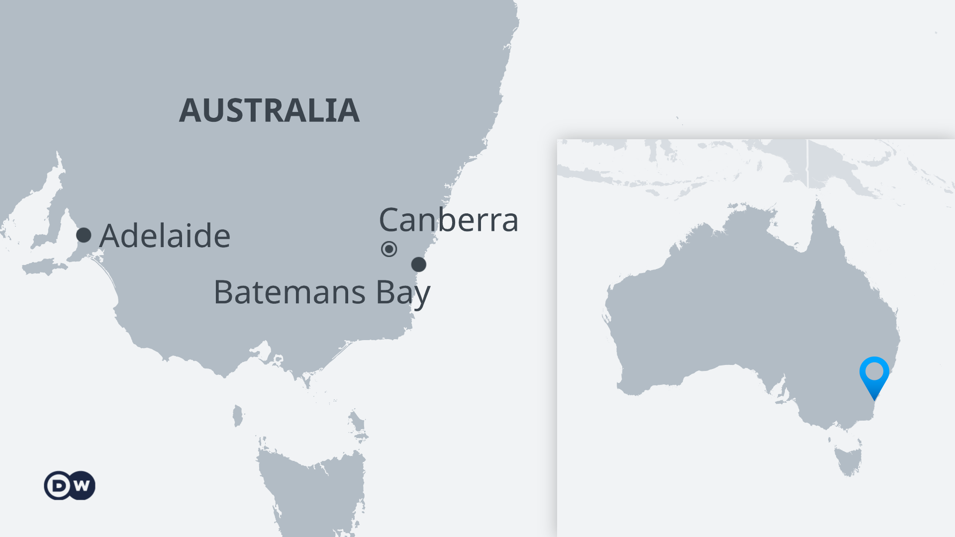 Karte Australien Batemans Bay EN