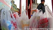China Peking Einweg-Plastiktüten im Supermarkt