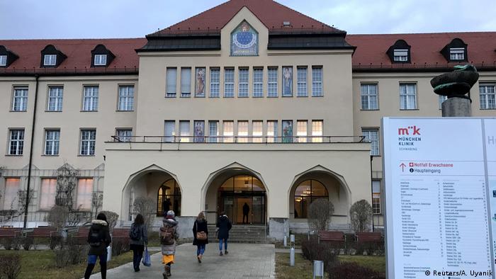 The hospital in Munich where the first case of German coronavirus is being held in quarantine 