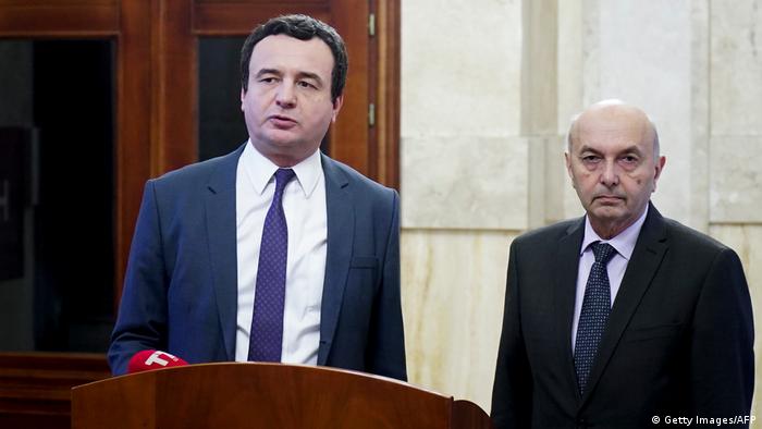 Kosovo Regierungsbildung Albin Kurti und Isa Mustafa (Getty Images/AFP)
