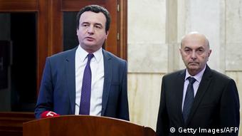 Kosovo Regierungsbildung Albin Kurti und Isa Mustafa (Getty Images/AFP)