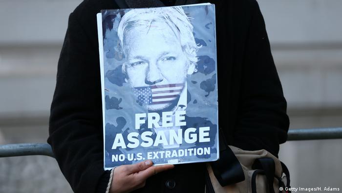 England London Demonstration Unterstützer Julian Assange (Getty Images/H. Adams)