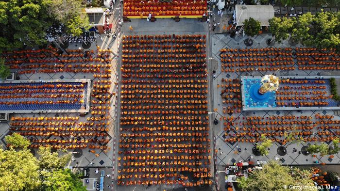 Monks gather for a mass prayer (Getty Images/J. Klein)