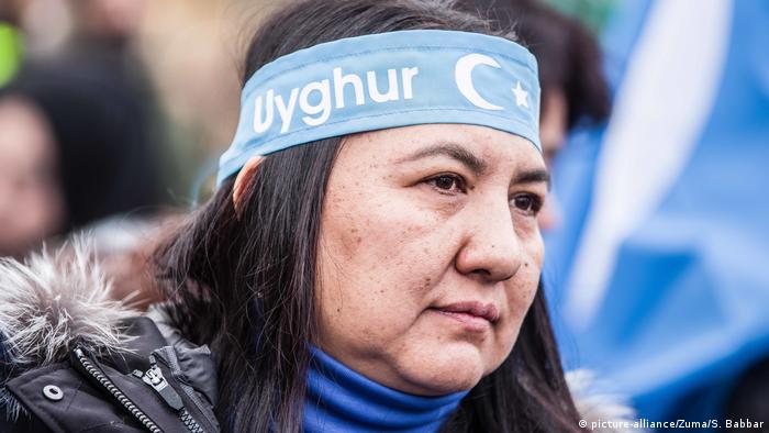 München Uiguren Protest gegen China (picture-alliance/Zuma/S. Babbar)