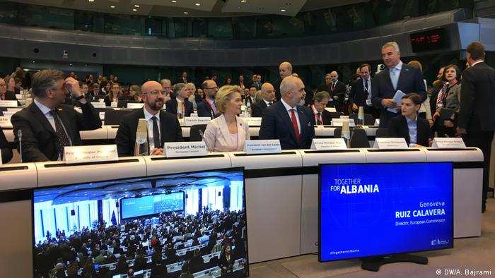  Donation Konferenz für Albanien organisiert von der EU Kommission (Together for Albania (DW/A. Bajrami)