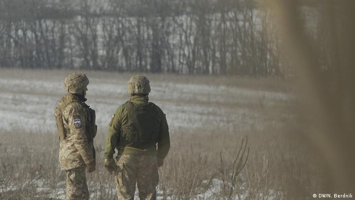 Бойцы украинской армии в Гнутово 