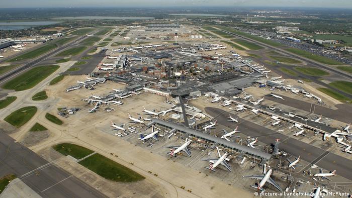 Vista aérea do Aeroporto Heathrow, Londres