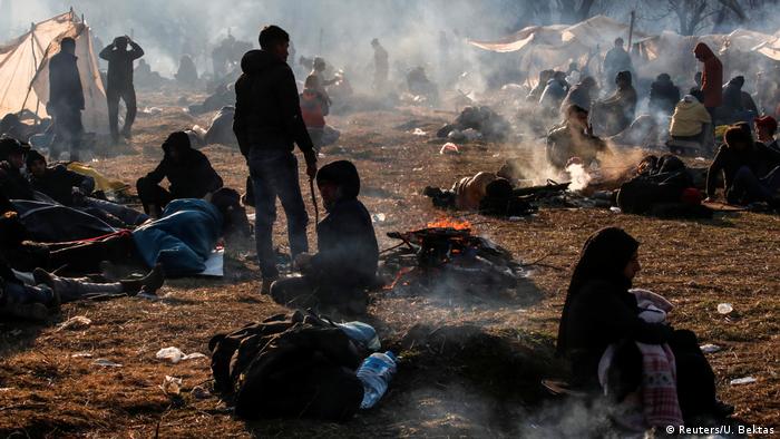 Griechenland Flüchtlinge an der türkisch-griechischen Grenze (Reuters/U. Bektas)