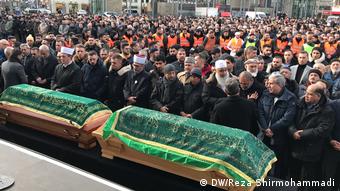 Hanau'da düzenlenen cenaze töreni