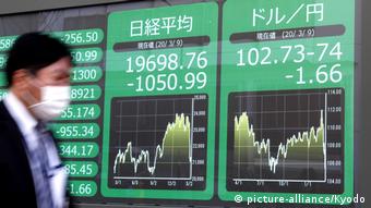 Japan Tokio Auswirkungen auf Börsen durch Coronavirus (picture-alliance/Kyodo)