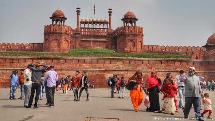 Tourists at Red Fort in New Delhi