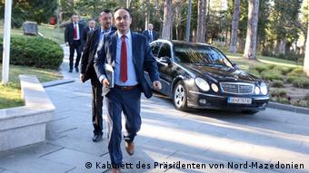 Nord-Mazedonien | Coronavirus | Pressebilder Kabinett des Präsidenten | Nake Culev , Innenminister (Kabinett des Präsidenten von Nord-Mazedonien)