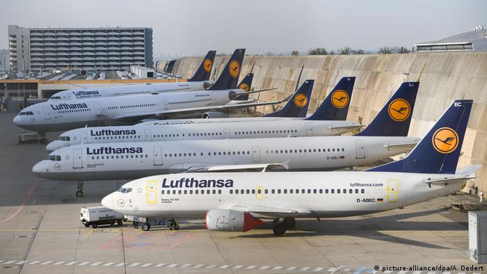 Aviones de Lufthansa en el aeropuerto de Frankfurt.