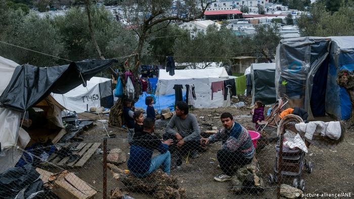 Griechenland Lesbos Flüchtlingslager Moria-Elaionas (picture-alliance/ANE)