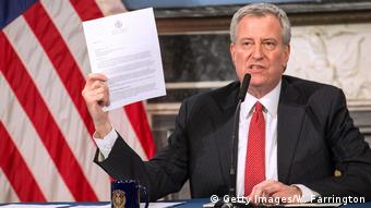 USA: New York - Bill De Blasio - PK Coronavirus (Getty Images/W. Farrington)