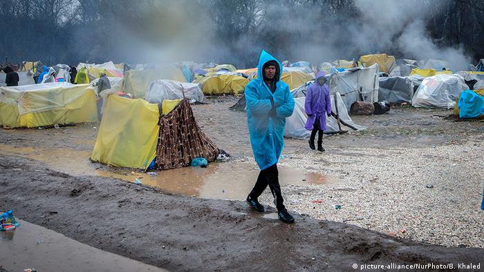 Grenze Türkei Griechenland | Pazarkule-Zentrum | Flüchtlinge (picture-alliance/NurPhoto/B. Khaled)
